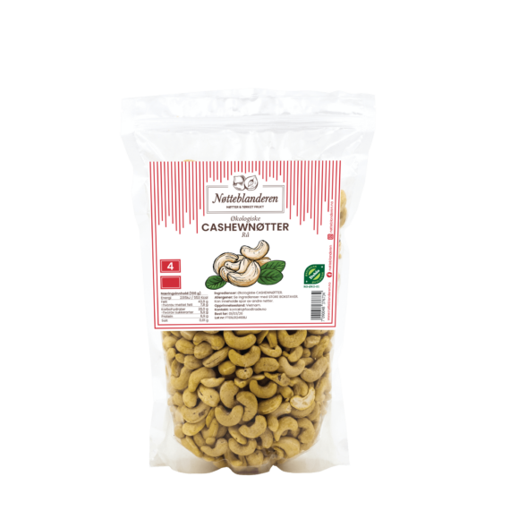 Økologiske cashewnøtter 400gr