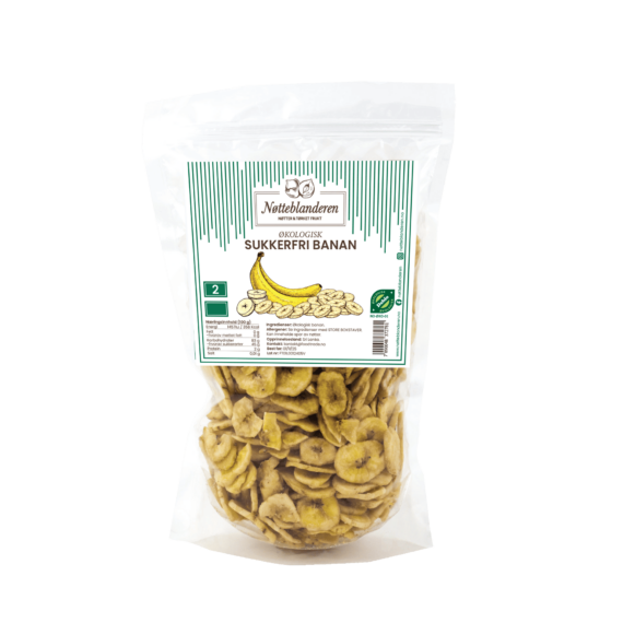 Økologisk bananchips 435 g